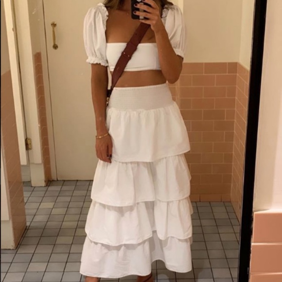 Onia x WeWoreWhat Paloma Skirt in white - Picture 2 of 8